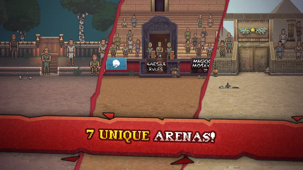 Gladihoppers - Gladiator Fight MOD APK: Безлимитные деньги и все оружие — скриншот 4