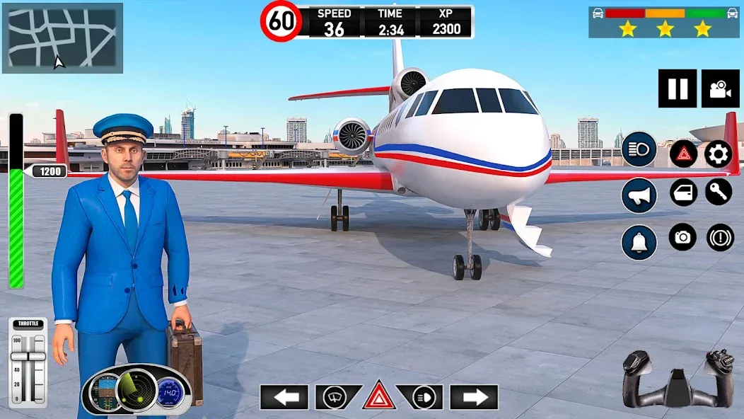 Plane Pilot Flight Simulator на телефон — скачать мод: Безлимитное топливо и все самолёты — скриншот 3 Plane Pilot Flight Simulator на телефон — скачать мод: Безлимитное топливо и все самолёты — скриншот 3