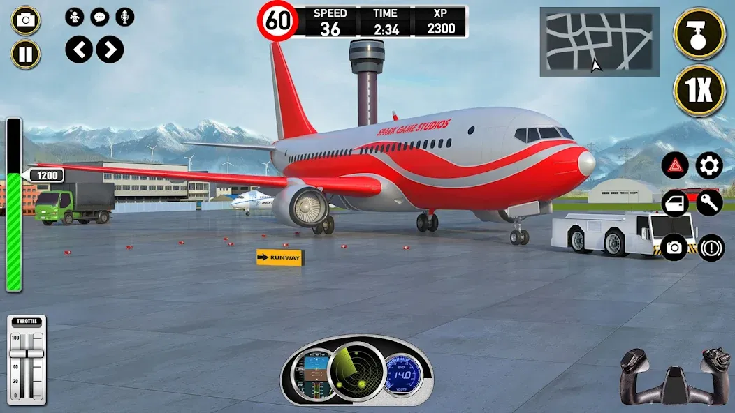 Plane Pilot Flight Simulator на телефон — скачать мод: Безлимитное топливо и все самолёты — скриншот 5 Plane Pilot Flight Simulator на телефон — скачать мод: Безлимитное топливо и все самолёты — скриншот 5