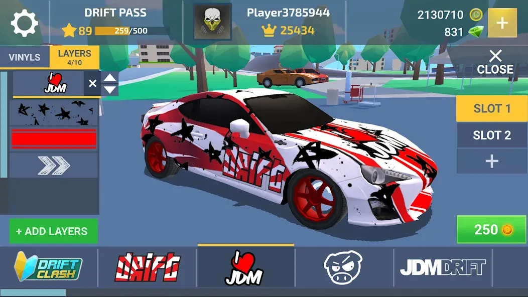 Скачать Drift Clash Online Racing мод — Безлимитные деньги и все машины открыты — скриншот 1