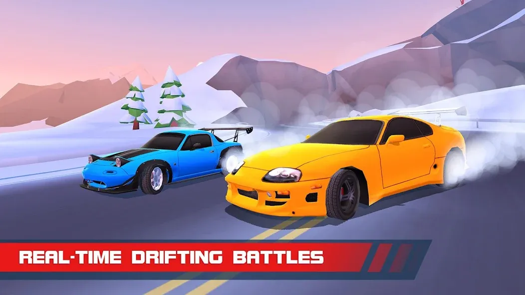 Скачать Drift Clash Online Racing мод — Безлимитные деньги и все машины открыты — скриншот 2