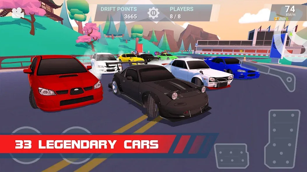 Скачать Drift Clash Online Racing мод — Безлимитные деньги и все машины открыты — скриншот 4