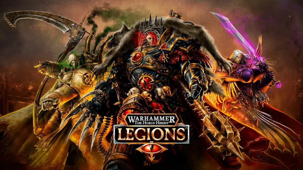 Скачать Warhammer Horus Heresy Legions последней версии — Безлимитные ресурсы и открыты все легионы — скриншот 1