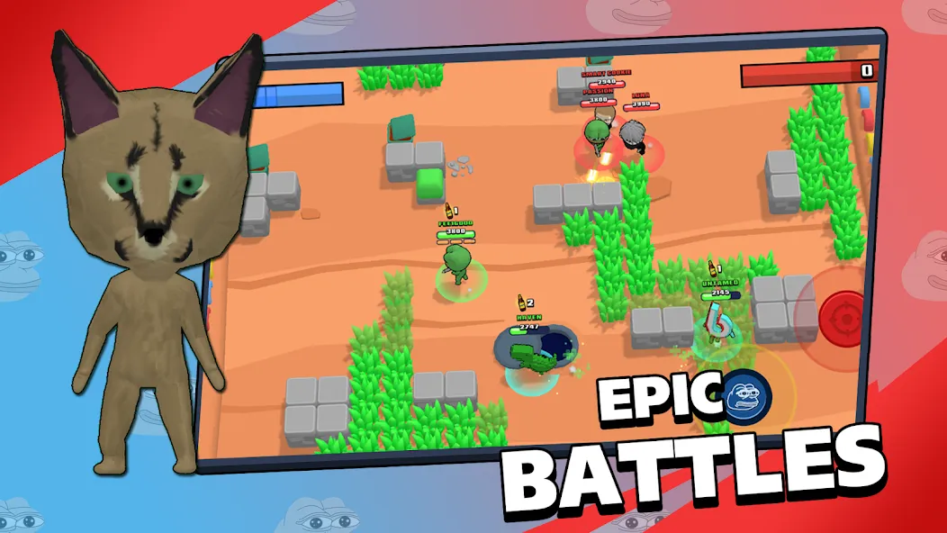 Brawl Memes - Meme Battle взломанный APK — Безлимитные монеты и разблокированные мемы — скриншот 1 Brawl Memes - Meme Battle взломанный APK — Безлимитные монеты и разблокированные мемы — скриншот 1