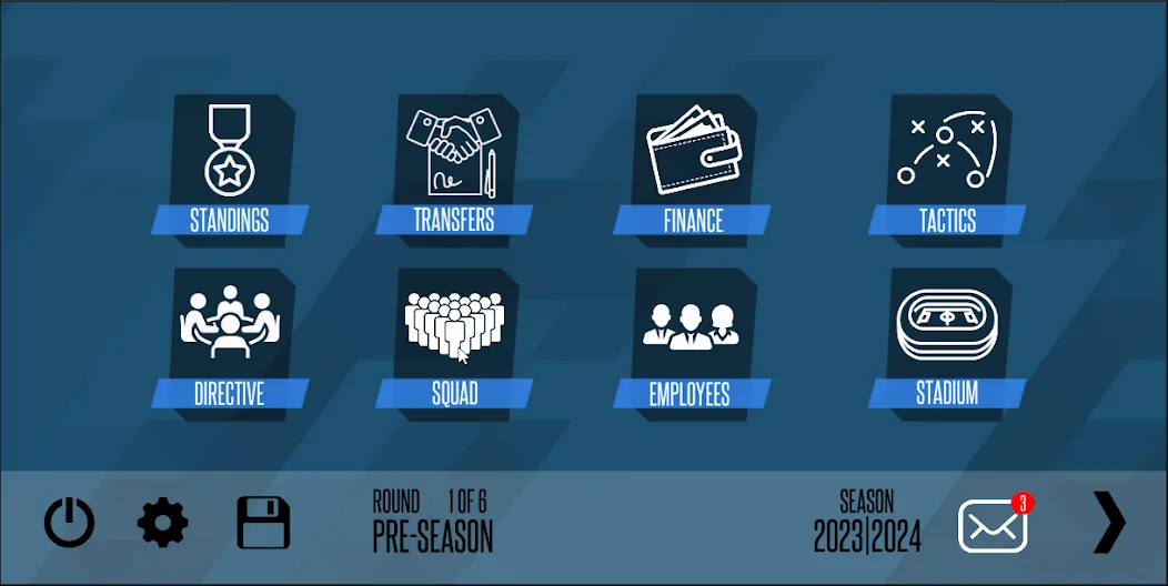 Mobile Football Manager — последняя версия с модом (Безлимитные деньги и энергия) — скриншот 1