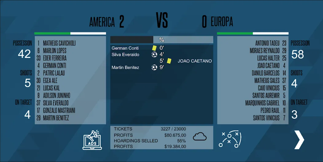 Mobile Football Manager — последняя версия с модом (Безлимитные деньги и энергия) — скриншот 3