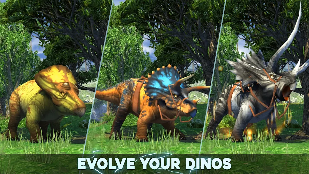 Dino Tamers - Jurassic MMO — взломанная версия, Безлимитные ресурсы и сильные динозавры — скриншот 1