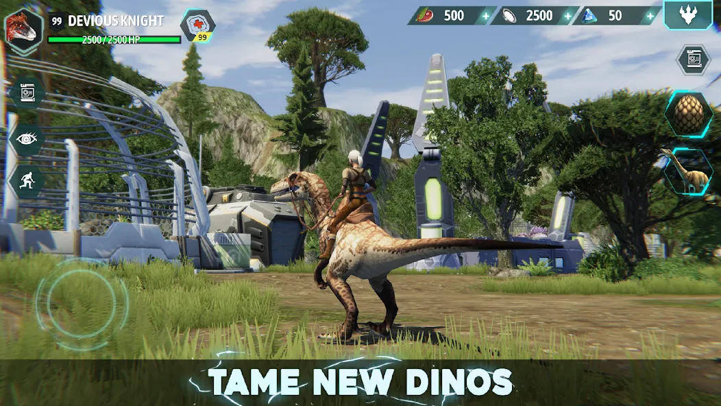 Dino Tamers - Jurassic MMO — взломанная версия, Безлимитные ресурсы и сильные динозавры — скриншот 3