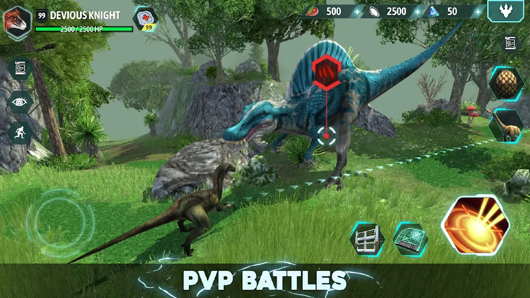 Dino Tamers - Jurassic MMO — взломанная версия, Безлимитные ресурсы и сильные динозавры — скриншот 4