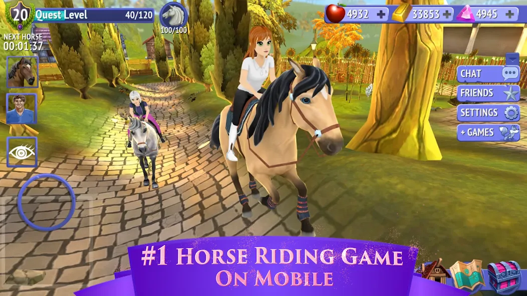 Скачать Horse Riding Tales - Wild Pony Mod APK — Бесконечные монеты и редкие лошади — скриншот 3