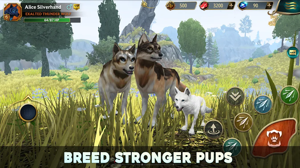 Wolf Tales - Wild Animal Sim (Мод: Много денег и всё открыто) — скачать на Андроид — скриншот 1 Wolf Tales - Wild Animal Sim (Мод: Много денег и всё открыто) — скачать на Андроид — скриншот 1
