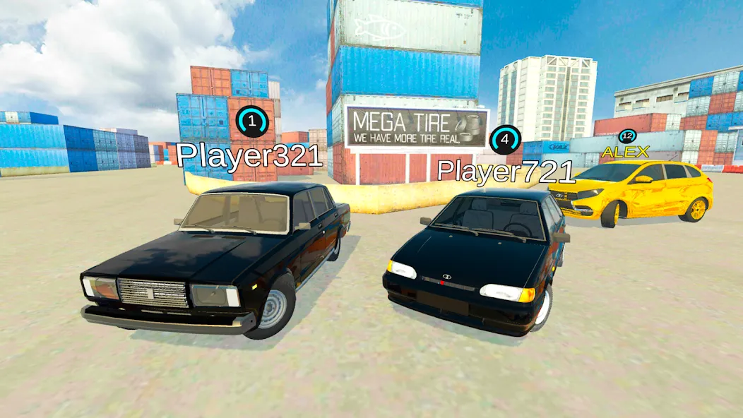 Lada Drift Simulator - Online на телефон — скачать мод: Безлимитные деньги и все машины открыты — скриншот 2