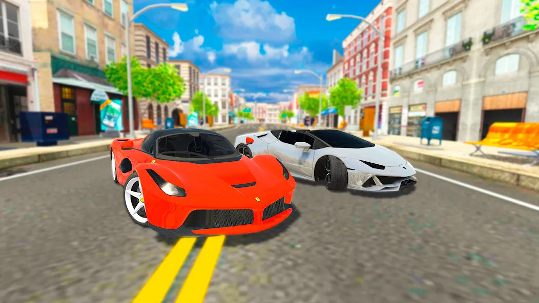 Скачать Car Driving Simulator: Online — Безлимитные деньги и все машины — скриншот 1