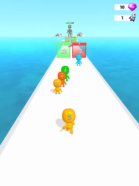 Скачать Man Runner 2048: Run and Merge на Андроид с модом — Безлимитные монеты и усиленные персонажи — скриншот 5