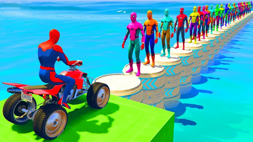 ATV Quads Bike Stunt Racing 3D — последняя версия с модом (Безлимитные деньги и все трассы открыты) — скриншот 1