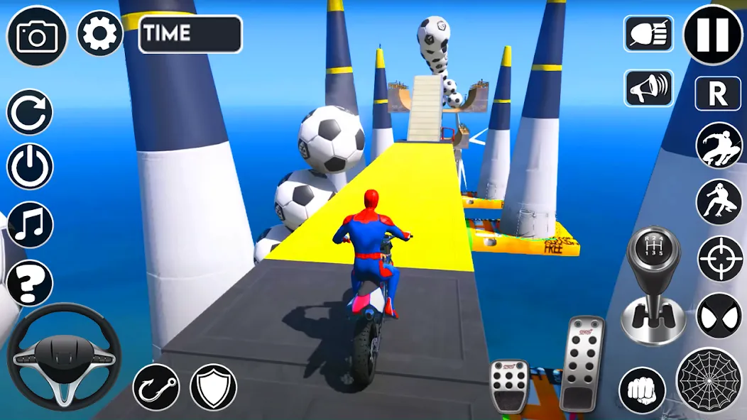 Superhero Tricky Bike Stunt — последняя версия с модом (Безлимитные деньги и все байки) — скриншот 5 Superhero Tricky Bike Stunt — последняя версия с модом (Безлимитные деньги и все байки) — скриншот 5