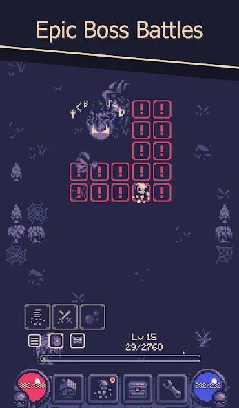 OneBit Adventure (Roguelike] — скачать мод: Безлимитное здоровье и мощное снаряжение — скриншот 5