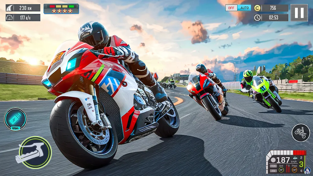 Скачать Moto Racing 3d Motorcycle Game мод — Безлимитные деньги и все трассы открыты — скриншот 3