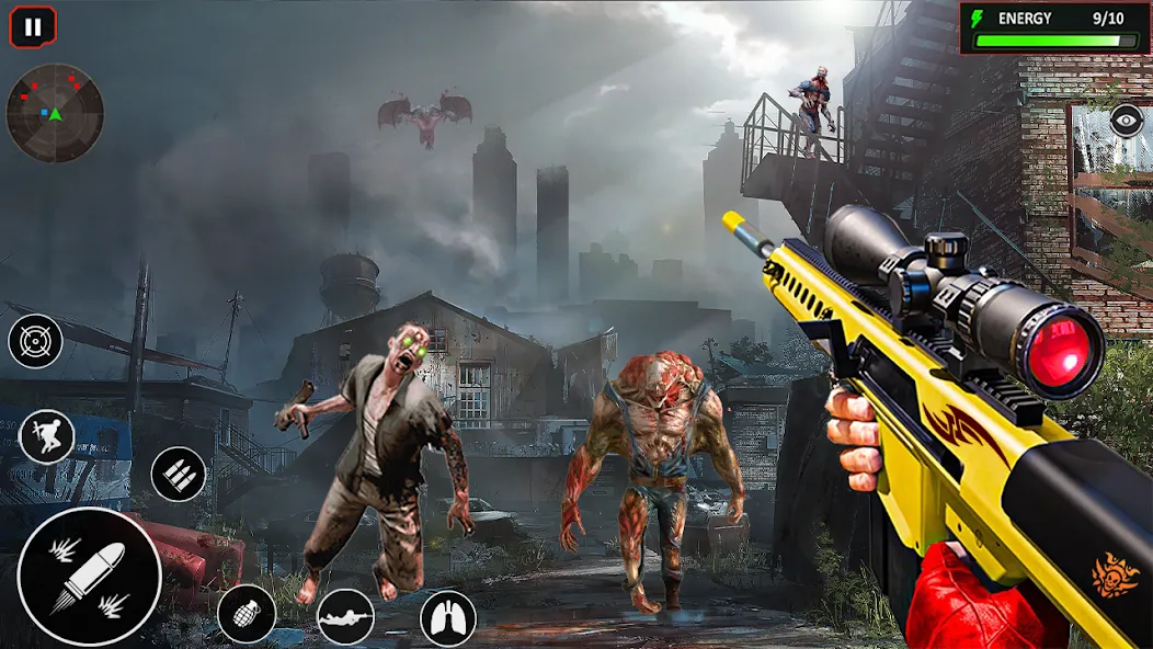Sniper Zombie Shooting бесплатно на Андроид — мод: Много денег и открыты уровни — скриншот 1 Sniper Zombie Shooting бесплатно на Андроид — мод: Много денег и открыты уровни — скриншот 1