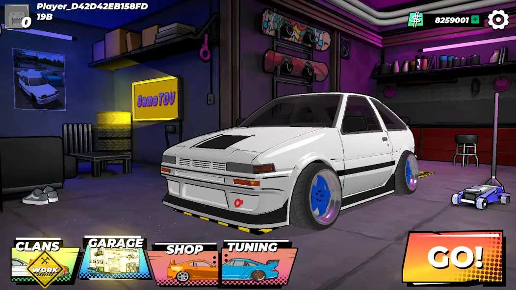 Drift King: Online взлом на Андроид — Безлимитные деньги и все машины — скриншот 2