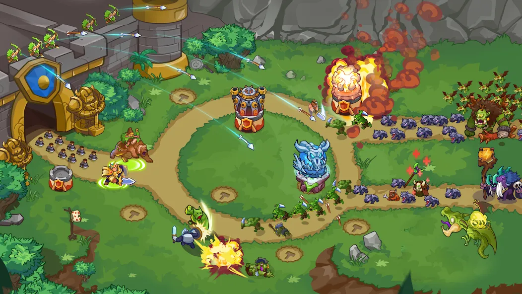 King of Defense 2: Epic TD (Мод: Много денег и все открыто) — скачать на Андроид — скриншот 1