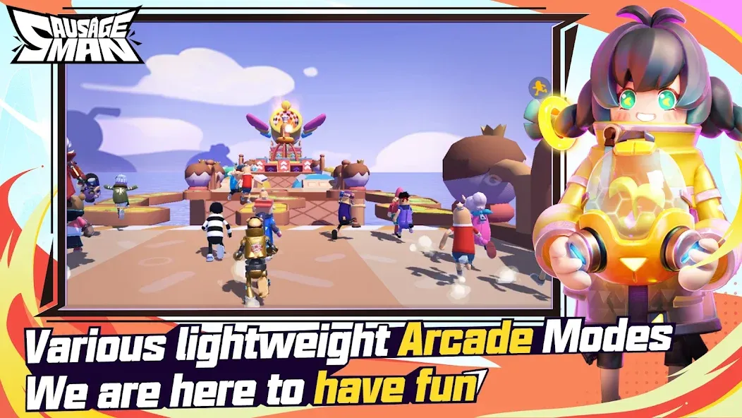 Скачать Sausage Man Mod APK — Безлимитные деньги и оружие — скриншот 2