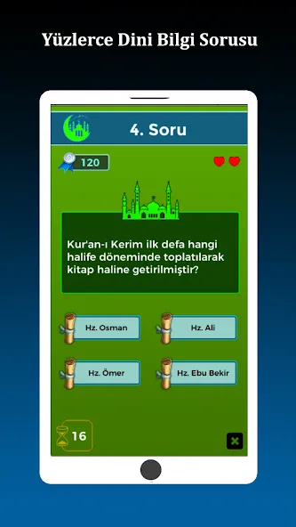 Скачать İslami Bilgi Yarışması мод — Все вопросы разблокированы — скриншот 2 Скачать İslami Bilgi Yarışması мод — Все вопросы разблокированы — скриншот 2
