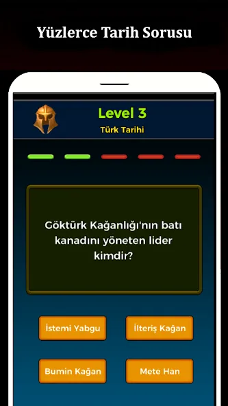 Tarih Bilgi Yarışması (Мод: Безлимитные подсказки и правильные ответы) — скачать на Андроид — скриншот 1 Tarih Bilgi Yarışması (Мод: Безлимитные подсказки и правильные ответы) — скачать на Андроид — скриншот 1