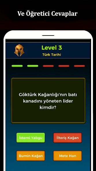 Tarih Bilgi Yarışması (Мод: Безлимитные подсказки и правильные ответы) — скачать на Андроид — скриншот 2 Tarih Bilgi Yarışması (Мод: Безлимитные подсказки и правильные ответы) — скачать на Андроид — скриншот 2