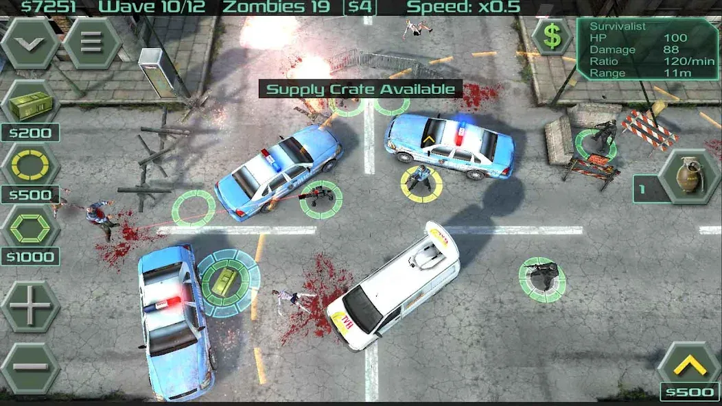 Zombie Defense бесплатно на Андроид — мод: Безлимитные ресурсы и мощное оружие — скриншот 3