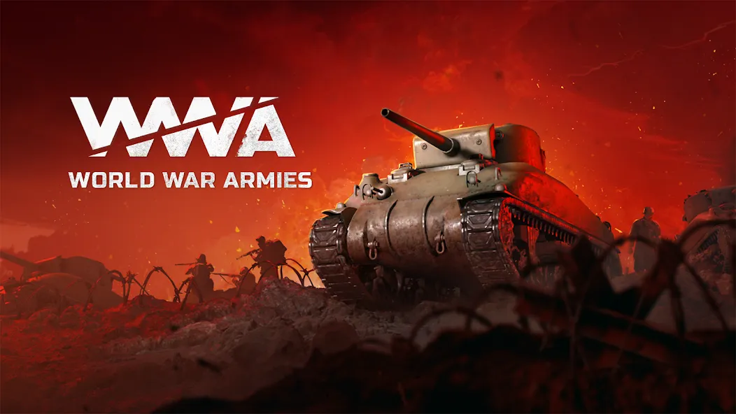 World War Armies: WW2 PvP RTS на телефон — скачать мод: Безлимитные ресурсы и мощная армия — скриншот 1