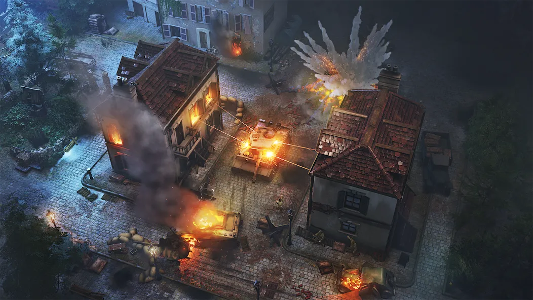 World War Armies: WW2 PvP RTS на телефон — скачать мод: Безлимитные ресурсы и мощная армия — скриншот 2