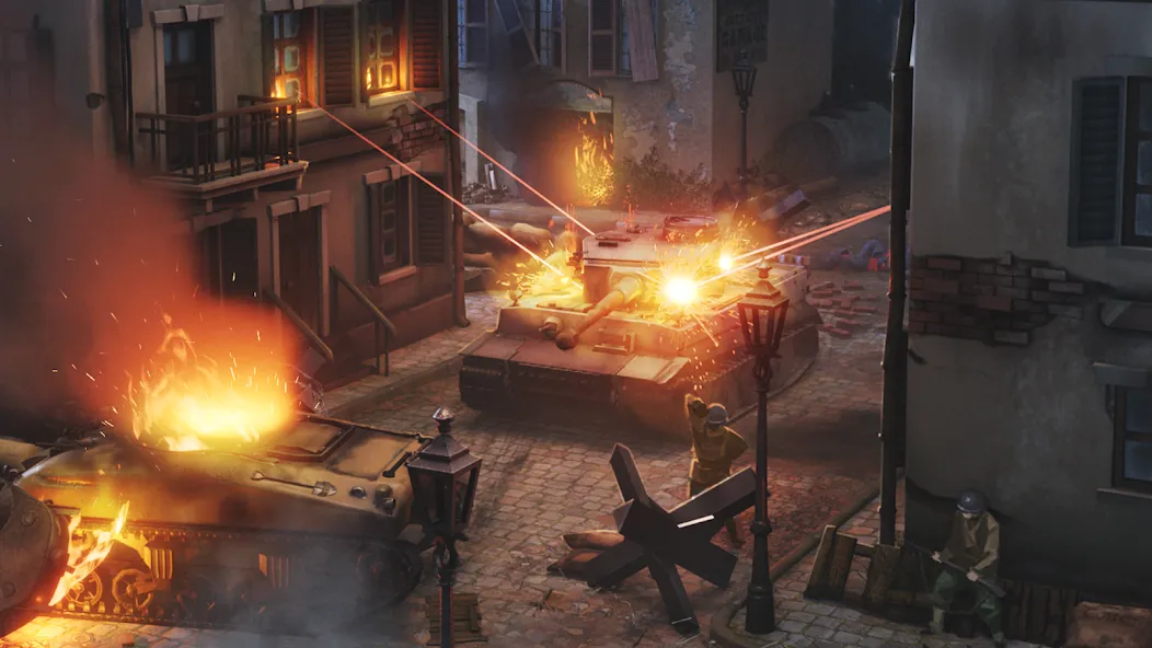 World War Armies: WW2 PvP RTS на телефон — скачать мод: Безлимитные ресурсы и мощная армия — скриншот 4