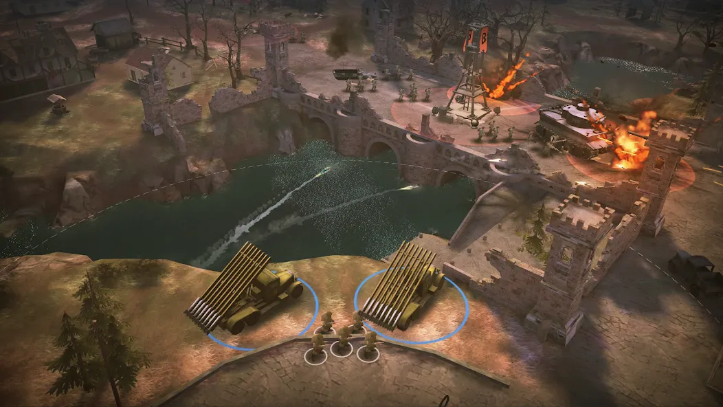 World War Armies: WW2 PvP RTS на телефон — скачать мод: Безлимитные ресурсы и мощная армия — скриншот 5