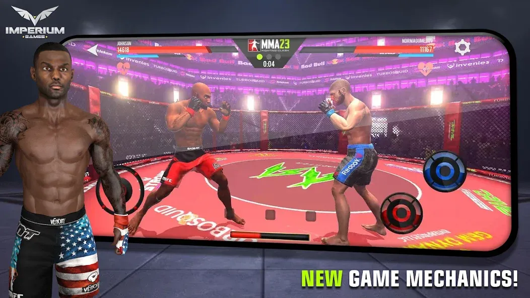 MMA - Fighting Clash 23 MOD APK скачать на Андроид — Безлимитные деньги и энергия — скриншот 1