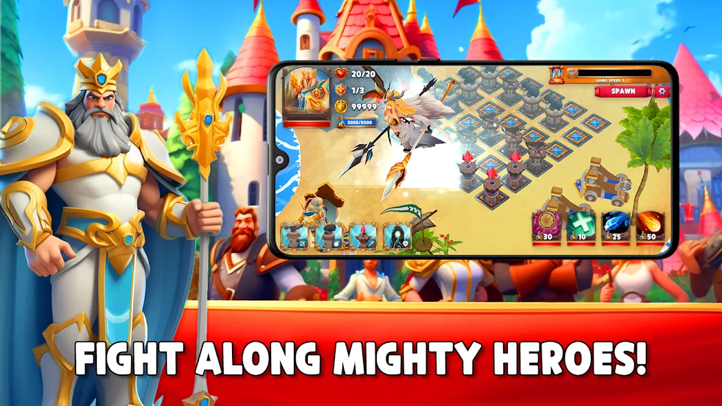 Gaiarus: TD Battles & Heroes (Мод: Безлимитные ресурсы и герои) — скачать на Андроид — скриншот 3