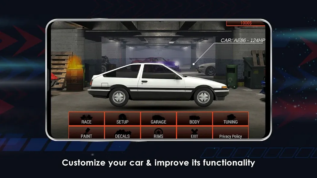 Japan Drag Racing взлом APK — Безлимитные деньги и открыты машины — скриншот 2 Japan Drag Racing взлом APK — Безлимитные деньги и открыты машины — скриншот 2