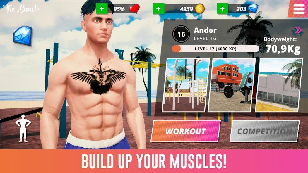 Iron Muscle IV - GYM simulator взлом APK — Безлимитные деньги и энергия — скриншот 4