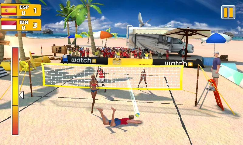 Beach Volleyball 3D MOD APK: Безлимитные деньги и энергия — скриншот 4