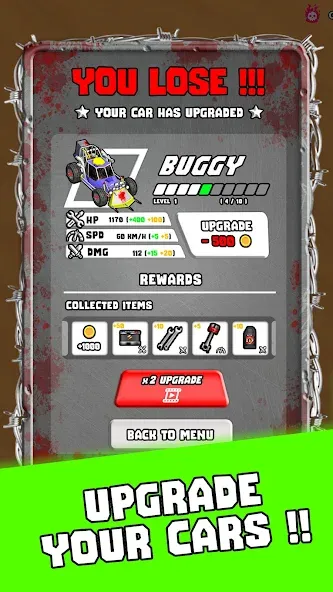 Tires & Fires: Zombie Survival на телефон — скачать мод: Безлимитные ресурсы и усиленные машины — скриншот 5 Tires & Fires: Zombie Survival на телефон — скачать мод: Безлимитные ресурсы и усиленные машины — скриншот 5