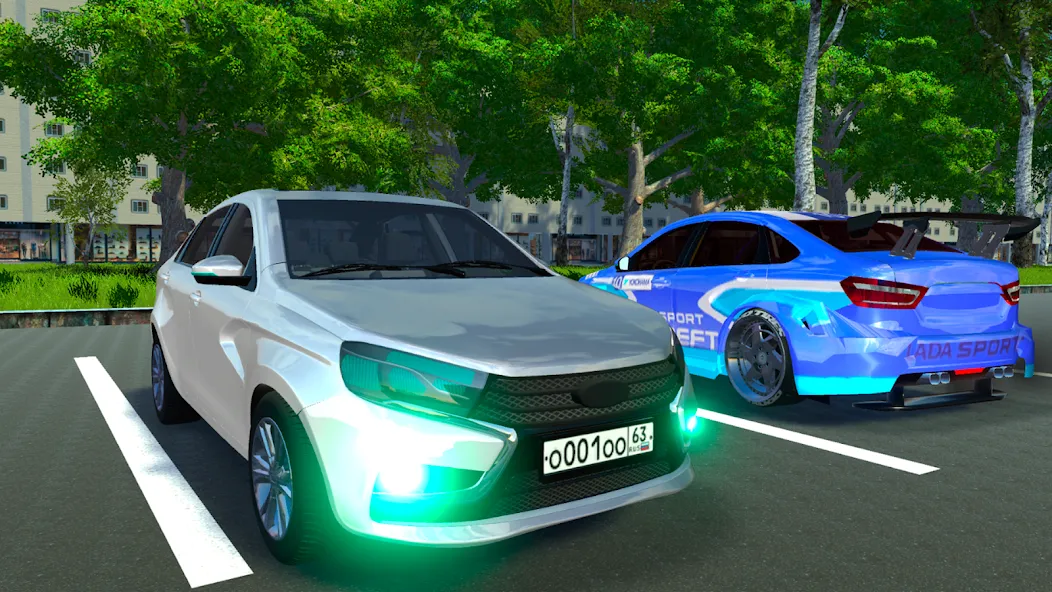 Lada - Russian Car Driving мод на Андроид: Русские машины и открытые трассы — скриншот 1