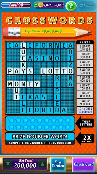 Scratch Off Lottery Casino взлом на Андроид — Безлимитные монеты и все билеты открыты — скриншот 5