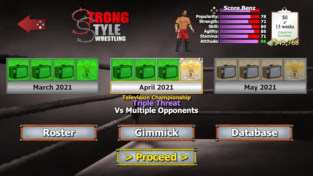 Wrestling Empire взлом APK — Безлимитные деньги и открыты все возможности — скриншот 3