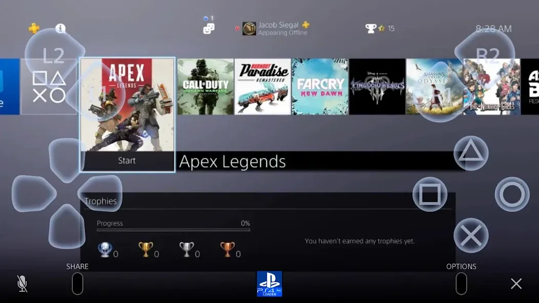 PS4 Pro Loader LITE взломанный APK — Быстрая загрузка игр и приложений — скриншот 1