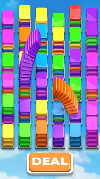 Скачать Card Shuffle Sort мод — Без рекламы и все уровни открыты — скриншот 2