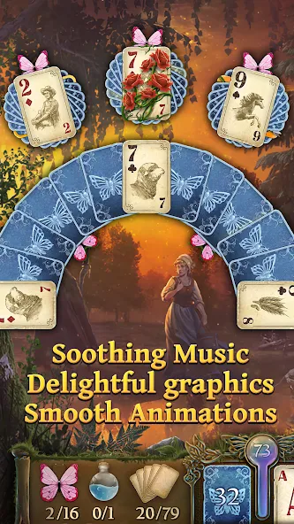 Solitaire Fairytale MOD APK: Безлимитные монеты и открыты все уровни — скриншот 5