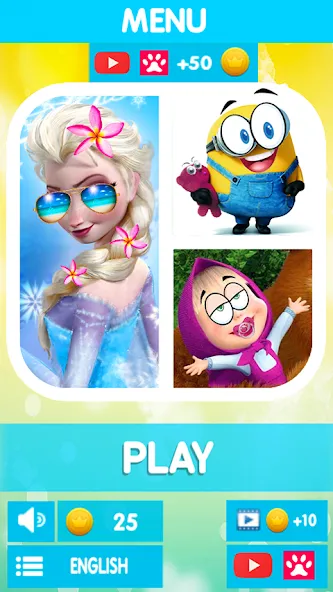 Скачать мод Cartoon Quiz — Безлимитные подсказки и жизни — скриншот 1 Скачать мод Cartoon Quiz — Безлимитные подсказки и жизни — скриншот 1