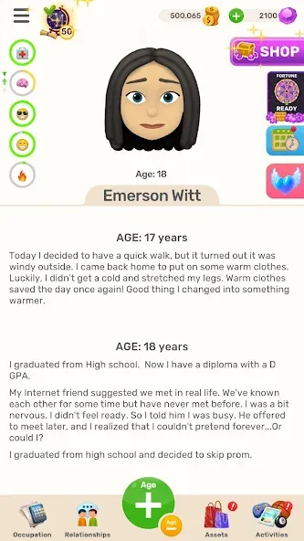 Age Sim: Adventure Living взломанный APK — Безлимитные деньги и ресурсы — скриншот 5