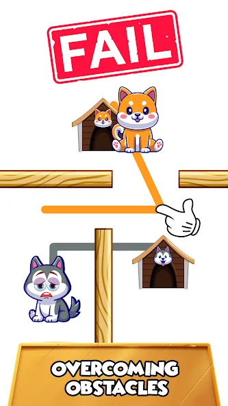 Скачать взлом Dog rush: Draw to save games — Много денег и все уровни открыты — скриншот 3