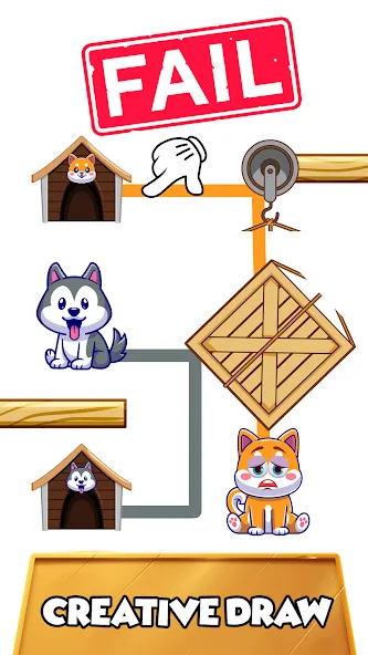 Скачать взлом Dog rush: Draw to save games — Много денег и все уровни открыты — скриншот 5